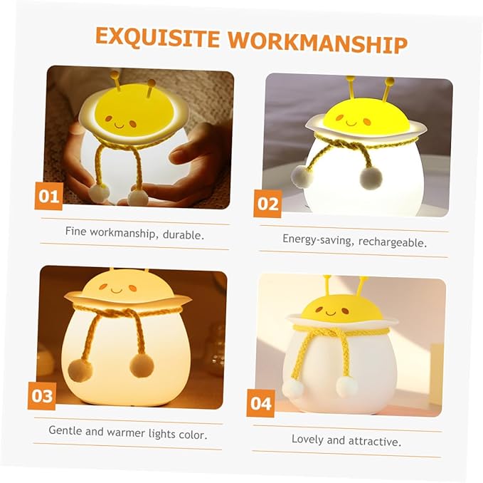 Silicone Bedroom Night Light Color Changing Animals Night Lamp USB Rechargeable Soft Touch Silicone Pat Light for Nursery