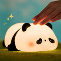 Lying Flat Panda Night Light, LED Squishy lamp, Cute Light Up Panda, Silicone Dimmable Nursery Nightlight, Rechargeable Bedside Touch Lamp for Breastfeeding