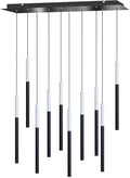 ALTAIR 10 Mini Pendant Lighting White-Black - LED Hanging Light Fixture for Kitchen Island, Bar, Foyer - Cluster Pendants - Dimmable, Adjustable Wire, Lamp Bulb Included