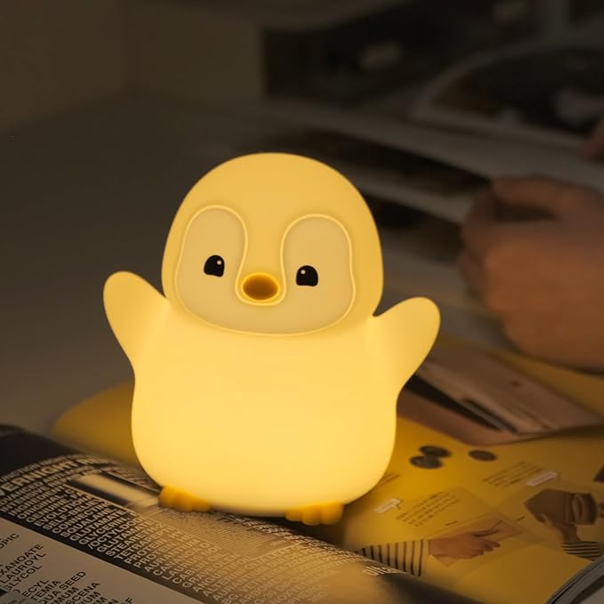 QANYI Little Pets Penguins Light,Rechargeable Whimsical Lamp Dimmable with Soft Touch,Cute Penguin Animal Decoration,Birthday Christmas Penguin Lover Gifts for Girls Kids Teens Boys Friends Women