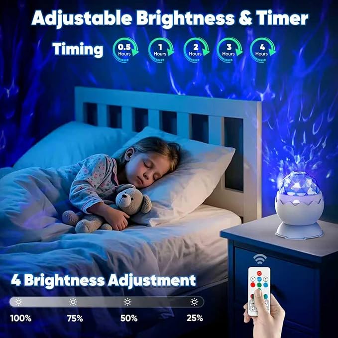 Galaxy Light Projector, Dinosaur Egg Galaxy Projector for Bedroom, Nebula Night Light Projector with Remote and Timer, Room Decor, Gift for Kids, Nursery Lamp, Christmas, Birthday
