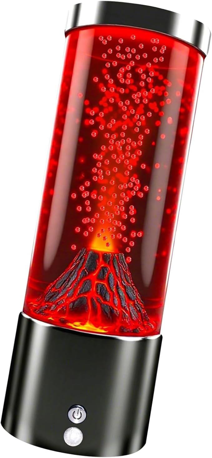 USB Powered Touch Sensitive Volcano Lamp Chromatic Modes Shatterproof Acrylic Nightlight Suitable for Home Decoration USB Powered Acrylic Night Lamp