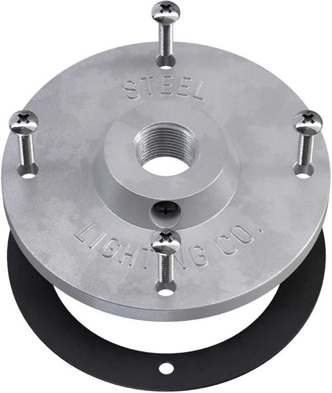 Steel Lighting Co. Topanga Barn Light | Outdoor Wall Mounted | Farmhouse Garage Light Made in America | 14 inch Dome | 11 inch Gooseneck | Galvanized Exterior/Galvanized Interior
