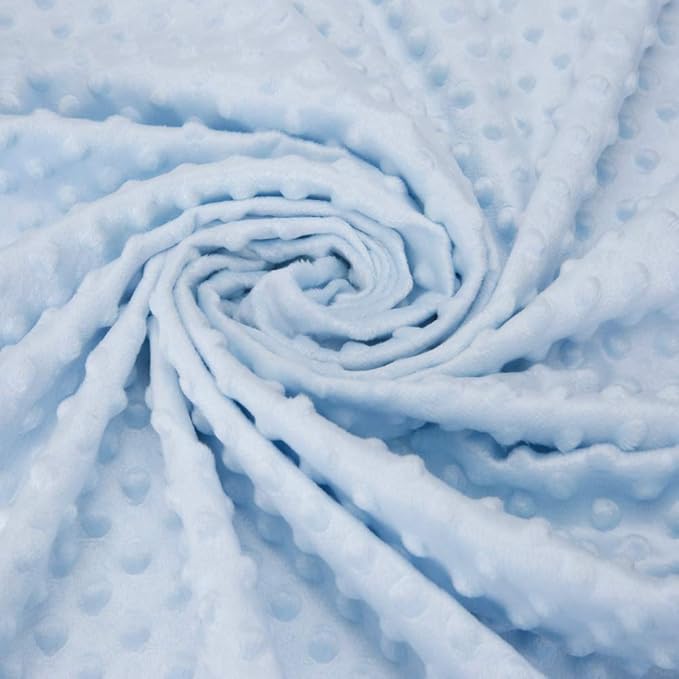 Pro Goleem Baby Soft Minky Dot Blanket with Silky Satin Backing Baby Gifts for Girls and Boys (Blue, 30’’ x 40’’)