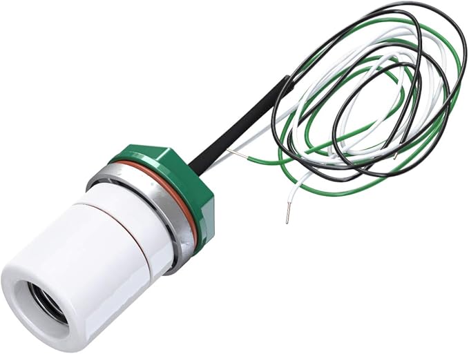Steel Lighting Co. Topanga Barn Light | Outdoor Wall Mounted | Farmhouse Garage Light Made in America | 14 inch Dome | Upslope Gooseneck | Green Exterior/White Interior