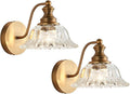 Vintage Wall Sconces Brass Wall Lights for Living Room Bathroom Sconces 2Pack