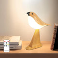 VoMii Small Bird Table Lamp with Timer, Touch & Remote Control & 3-Color Dimmable, Bedside Lamp, Rechargeable Battery, Cold/Warm Night Light, Portable Cute Lamp for Bedroom, Home Decor