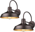 ALLGOT Exterior Barn Light, Farmhouse Wall Sconce, Porch Outdoor Wall Lighting Fixture, Gooseneck Barn Lights, Exterior Wall Mount Light, Wall Lamp (Oil Rubbed Bronze, 2 Pack)