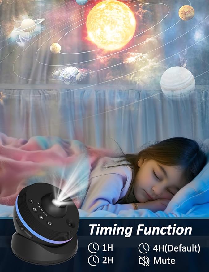 Star Light Projector Starry Night Light, Planetarium Galaxy Projector with Dynamic Meteors,360° Rotation Nebula,4K HD&Large Scale Projection for Bedroom Decor (SKE-TKQ01)