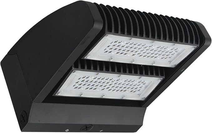 RuggedGrade 120W - Rotate IV Series LED Wall Pack - 17,100 Lumens - 5000K Bright White - Wattage Selectable - Outdoor LED Wall Light - Brown Housing - DLC 5.1 Premium