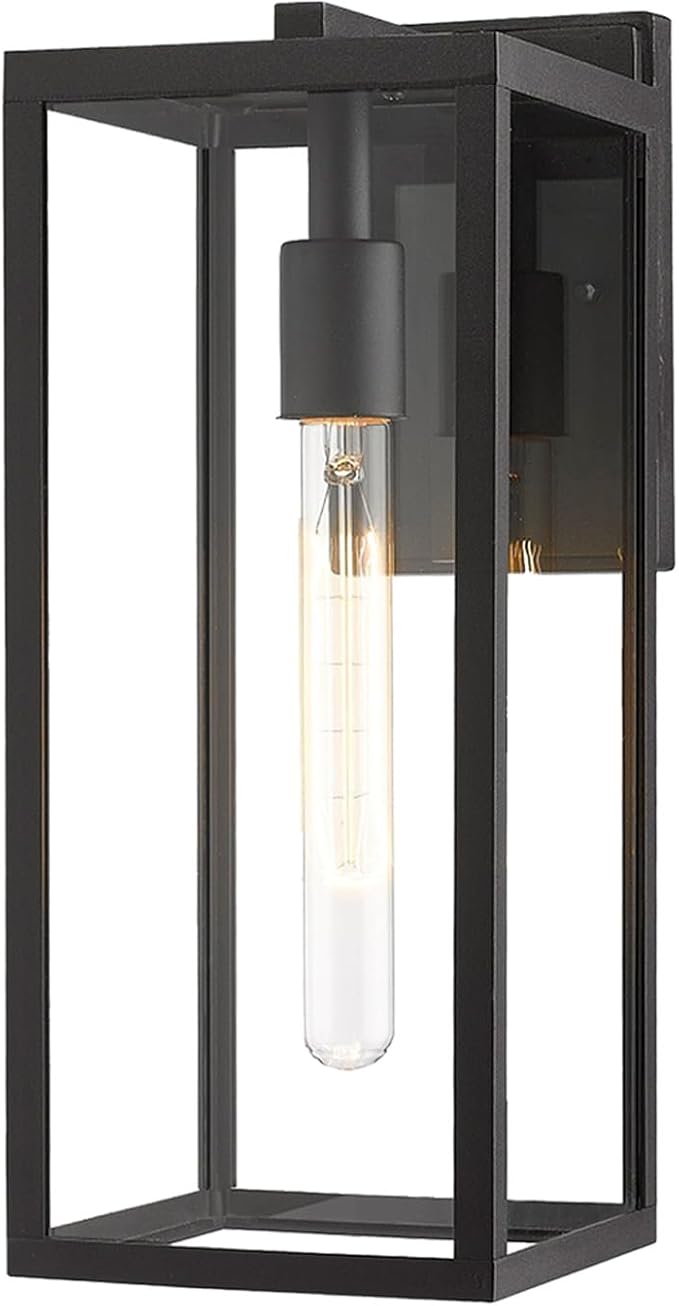 Bestshared Outdoor Wall Lantern, 13.4IN Tall Wall Sconce Light, Anti-Rust Front Door Mount Lighting,Modern Outside Lamp Light for Garage Corridor Doorway Patio(1 Pack)