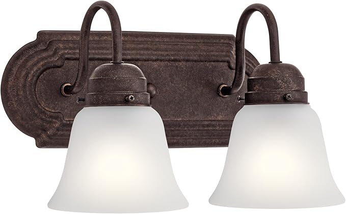 Kichler Lighting 5336TZS Two Light Bath, Tannery Bronze, 12.25"