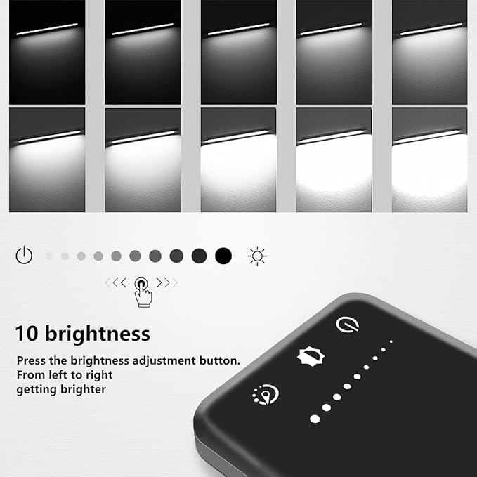 White crown LED Desk Lamp Dimmable Table Lamp Reading Lamp with USB Charging Port, 5 Lighting Modes, Sensitive Control, 30/60 Minutes Timer (Black, First-Generation)