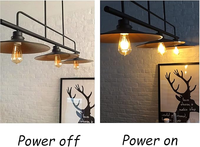 ASOKO LED Dimmable Vintage Edison Led Bulbs 6W Antique Style, 2300K Warm White (Amber Gold Glass), ST64, E26 Base (2300K-6W-12PCS)