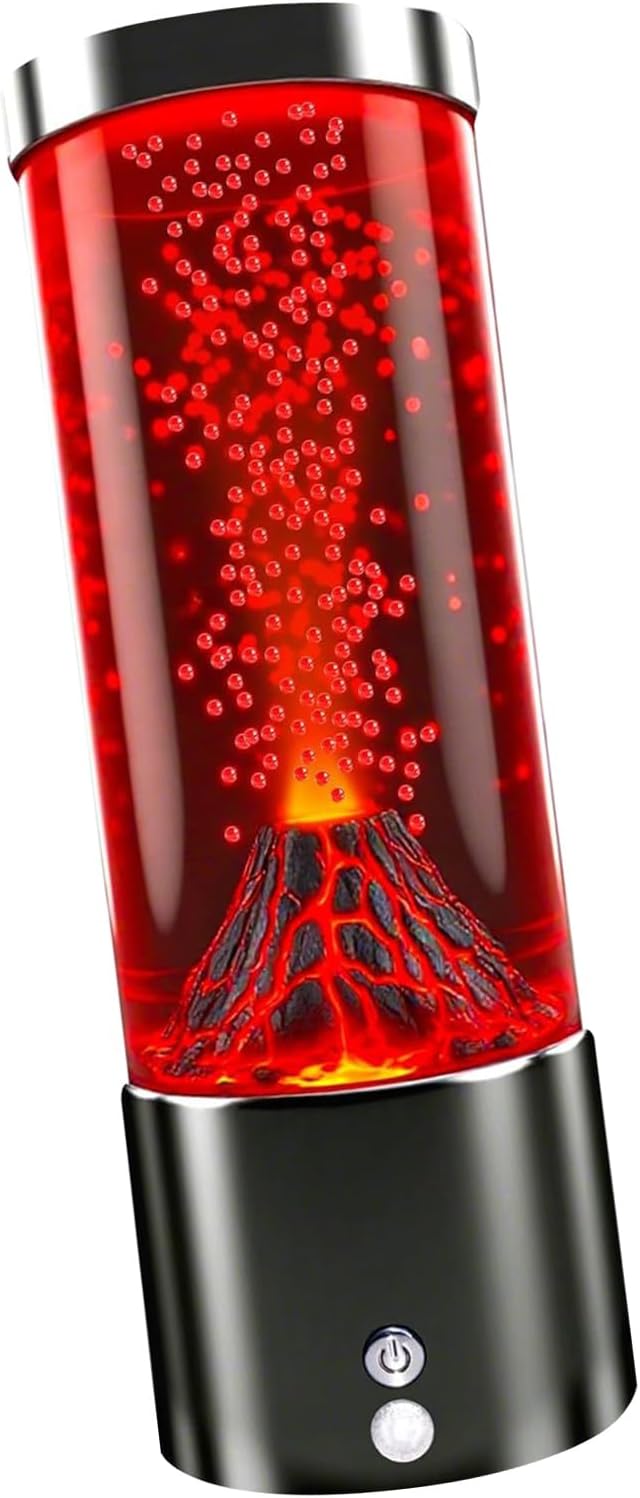 USB Powered Touch Sensitive Volcano Lamp Chromatic Modes Shatterproof Acrylic Nightlight Suitable for Home Decoration USB Powered Acrylic Night Lamp