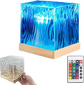 Aurora Borealis Night Light Projector, 16 Colors Rotating Water Ripple Northern Lights with Remote Control, Rechargeable Ocean Wave Projector for Bedroom Decor (Bluetooth Speaker)
