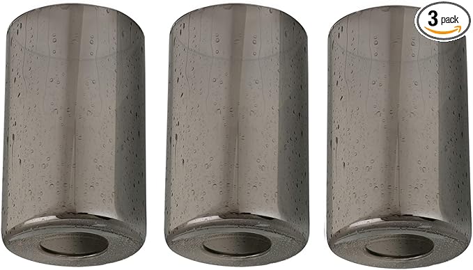 3 Pack Modern Raindrop Style Glass Shade, Cylinder Light Fixture Replacement Globe or Cover with 1-5/8-Inch Fitter for Pendant Light Chandelier Wall Sconce G0116