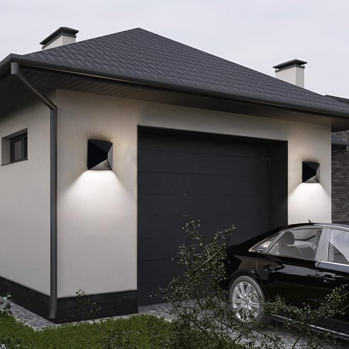 LED Outdoor Wall Light, Aluminum Outdoor Wall Sconce, 3000K/4000K/5000K Waterproof 8W Porch Lights, Aluminum Patio Wall Mount Lights Fixture for House Doorway Garage