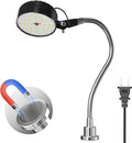 15W Magnetic Work Light,6000k Machine LED Work Light with Flexible Gooseneck and Magnetic Base,Shop Tool Lamp for Work Bench,Lathe,Sewing Machine, Grill,Shop,Industrial Lighting