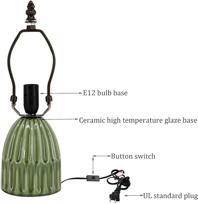 Tiffany Lamp Stained Glass Mushroom Table Lamps 6X6X12.5 Inch Sea Blue Fish Scale Style Small Night Light Ceramic Base Mini Accent Desk Light Suitable for Bedside Table Bedroom Children Room