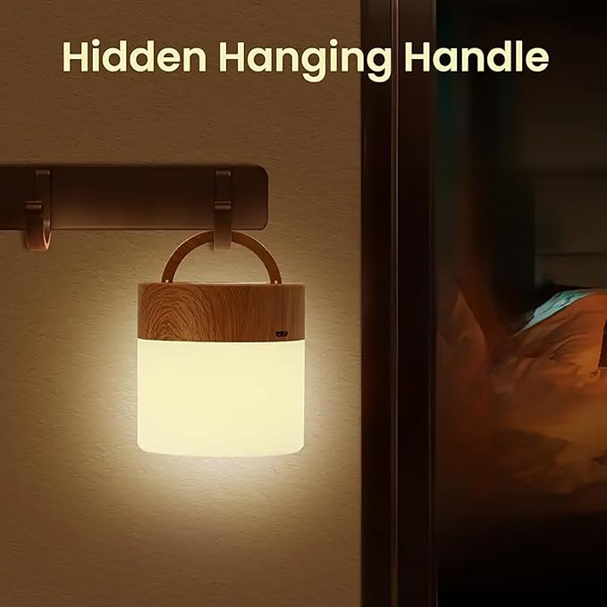 Nightlight, LED Bedside Touch Light, 5-Level Brightness with 13 RGB Color Ambient Lights, USB Rechargeable Desk lamp, Suitable for Bedroom Decoration/Holiday Gift Giving