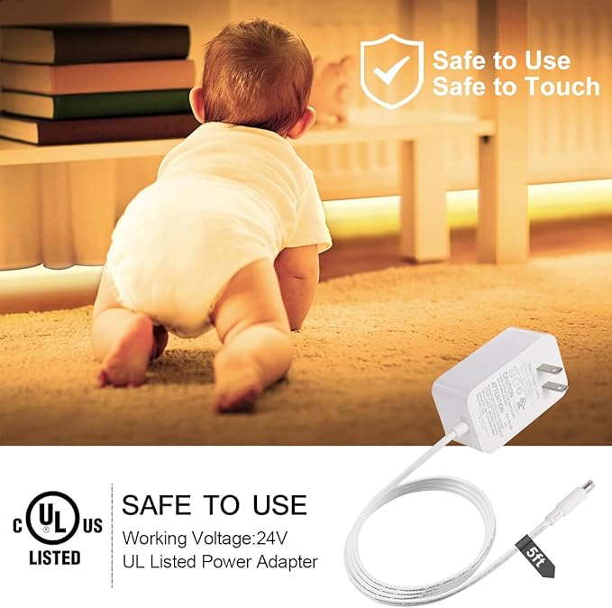 COB LED Strip Light White, Dimmable 2700K-6500K High Density 24V Flexible LED Tape Light with Remote and APP Control, UL-Listed White led Strip Lights for Bedroom,1 Rolls of 32.8ft