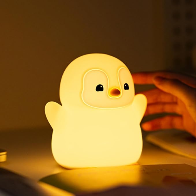 QANYI Little Pets Penguins Light,Rechargeable Whimsical Lamp Dimmable with Soft Touch,Cute Penguin Animal Decoration,Birthday Christmas Penguin Lover Gifts for Girls Kids Teens Boys Friends Women