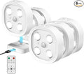 6PCS Motion Sensor Step Light, Rechargeable Puck Lights, Stair Lights Indoor with 3 Colors Temper, Magnet Stick on Light for Closet, Hallway, Stairway, Bathroom, Bedroom, Kitchen