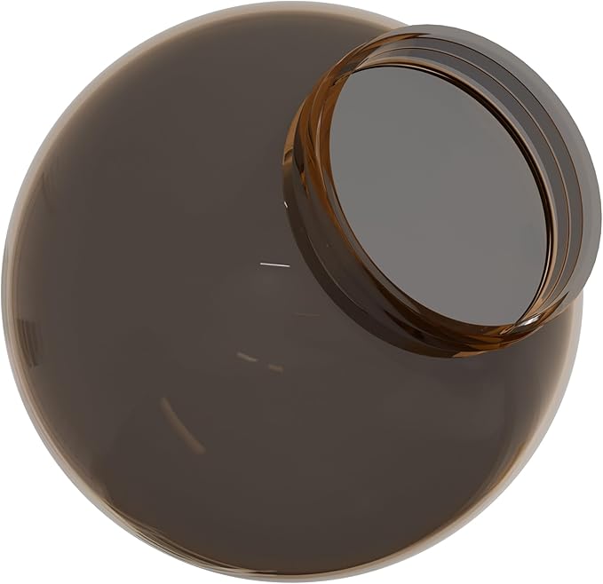 KASTLITE 6" Bronze Acrylic Lamp Post Globe | Smooth Textured with 3.14" Screw Neck | Manufactured in the USA | Plastic Light Cover - Not Glass