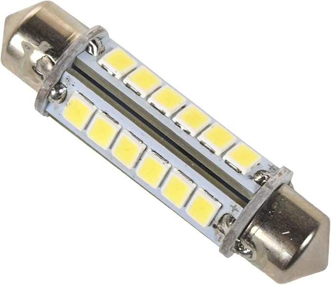 HQRP 360 deg 41mm Festoon 24 LEDs Cool White Navigation Bulb compatible with Masthead/Stern Light/Navigation Lights/Anchor Lamp