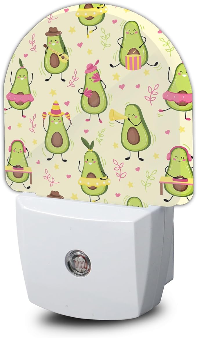 Night Light,Cute Kawaii Avocado Night Lights Plug Into Wall Smart Sensor Night Light for Bedroom Bathroom Kitchen Hallway Stairs Hallway,Plug-in Energy Efficient Decor Desk Lamp Gifts