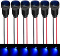 6pcs Blue LED Indicator Pilot Light Mounting Hole Size 10mm AC/DC 12-24V(Flame Retardant Plastic Shell)