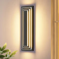 23.6 in Long Outdoor Wall Sconce,3-Tier LED Modern Exterior Wall Light,Matte Black Outdoor Garage Lighting Fixtures,Front Porch Patio Light Waterproof Acrylic Wall Lamp,36 W 3000K Warm White