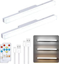 5w Rechargeable Battery LED Picture Light 2Pack, 4000mah 3CCT Magnetic led Lights for Pictures with Remote Dimmable and Timer,3 Lighting Modes Magnetic Light for Reading or Working