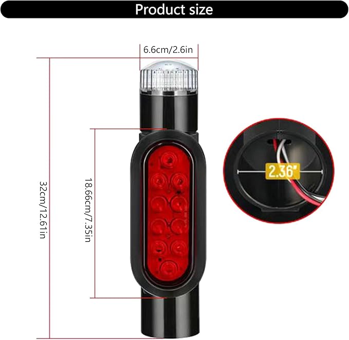 High Visibility LED Marine Trailer Guide Poles Light with Waterproof Designs Simple Installs for Boat Signaling