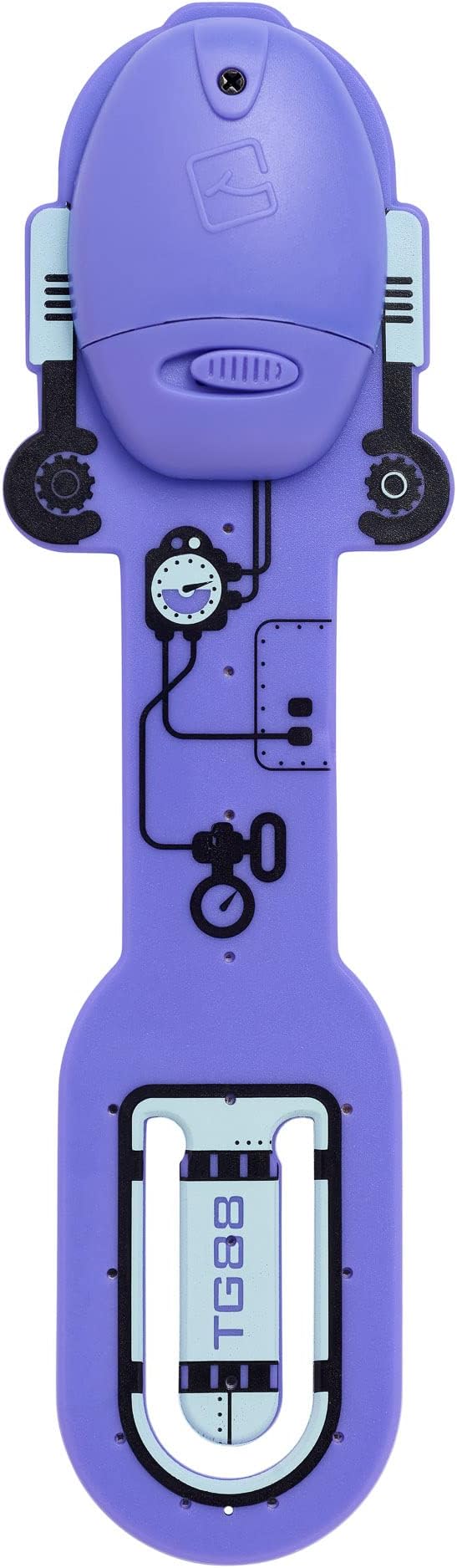 Gifts for Readers & Writers Bookmark Reading Light Robot Purple - 2in1 Clip On Bookmark Kids Book Light for Reading Night in Bed, Travel Cute Book Lights, Flexible 8 Lumen LED Lights for Books