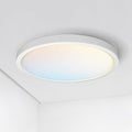 ASD LED 15" Round Flush Mount Ceiling Light Fixture, Low Profile Surface Lighting | 5CCT, Dimmable, Ultra-Thin, ETL Listed | 28W 2300LM 2700-6000K 100-277V | Kitchen, Bedroom, Hallway Lamp | White