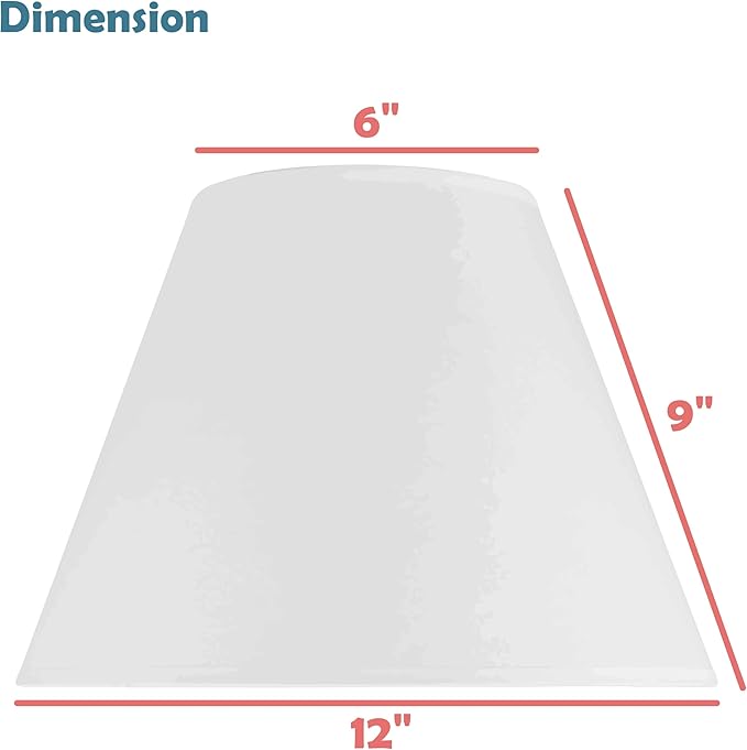 Aspen Creative 58877 Transitional Empire Shape Uno Construction Lamp Shade, Flaxen, 6" Top x 12" Bottom x 9" Slant Height