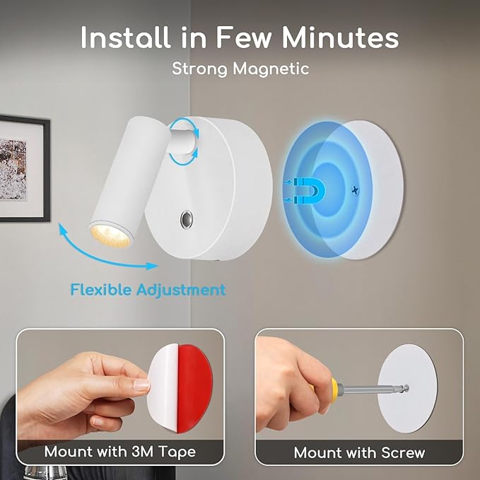 Wireless Spot Lights Indoor with Remote Rechargeable LED Uplighting Indoors Dimmable Warm White Picture Light Up Lights Indoor Battery Operated Spotlight for Plant Artwork Painting, 2 Pack