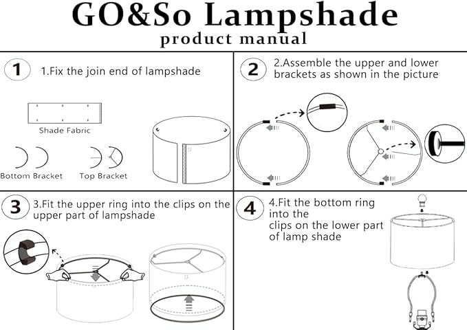 GOSO Medium Lampshade Polyester Fiber Printing Flamingo Drum Lamp Shade For TableLamp,Floor Lamps,Diy Pendant Light,Wall Hanging,13 "Top x 13" Bottom x 10 "Heigh (Spider) -Easy Assembly Required