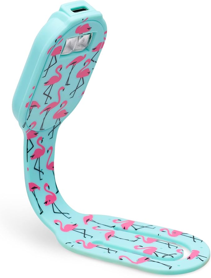 Gifts for Readers & Writers Bookmark Reading Light Flamingo - 2in1 Clip On Bookmark Mini Light for Reading in Bed, Rechargeable Night LED Lights, 20 Lumen