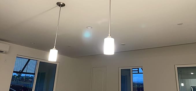 3 Pack White Linen Glass Lamp Shade Replacement Globe & Covers for Light Fixtures, 6-1/16" Tall, 1-5/8 inch Fitter, Cylinder Glass Shade