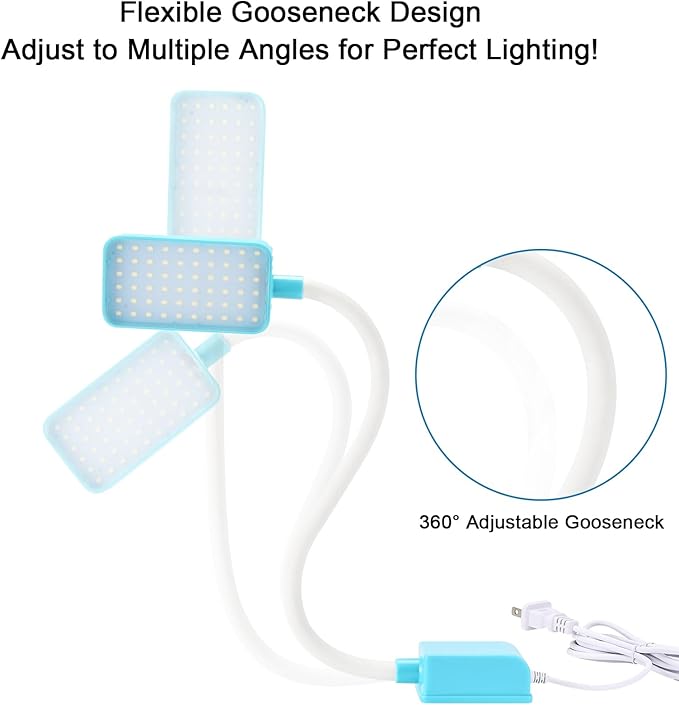Magnetic Work Light, HengBo LED Machine Light with Flexible Gooseneck, 1500LM 7000K Bright Workshop Lamp for Lathe, Drill Press, Garage Repairs