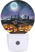 EKOBLA Halloween Pumpkins Night Light Scary Night Moon Ghost Horror Plug-in Nightlights Auto Sensor Energy Efficient Dusk to Dawn LED Home Decor