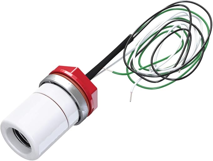 Steel Lighting Co. Topanga Barn Light | Outdoor Wall Mounted | Farmhouse Garage Light Made in America | 14 inch Dome | Upslope Gooseneck | Red Exterior/White Interior