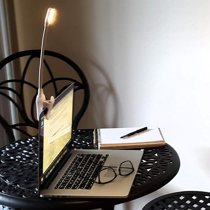 The Original Mighty Bright WonderFlex Rechargeable Book Light, 20 Lumens of Warm Eye-Care Light, 3 Brightness Levels, 45 Hours of Battery Life, Durable, Flexible (White)