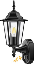 Lamomo Motion Sensor Outdoor Lights, Upgrade Dusk to Dawn Exterior Light Fixture Wall Mounted, 100% Anti-Rust Aluminum Waterproof Porch Lights for Patio Front Door Garage