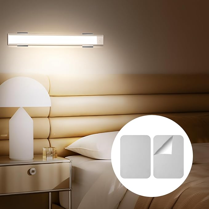 12 Pack Under Cabinet Light Metal Adhesive Strips for Magnetic LED Lights, Replacement Iron Plates Sticky Mounting Brackets for Closet Kitchen Wardrobe Counter Lighting Holders (Not Magnetic)