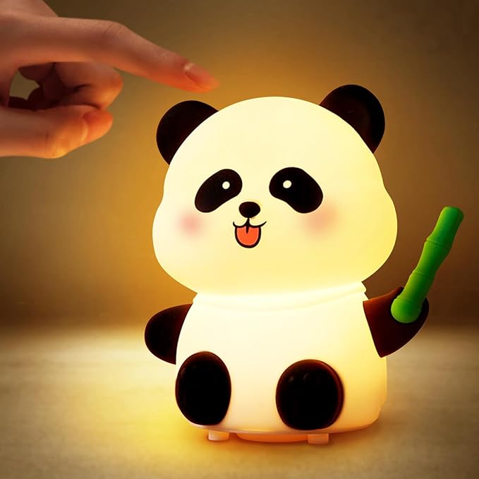 Bunny Night Light for Kids, 7 Colors LED Nightlight for Bedroom, Cute Rabbit Nursery Night Lamp for Girls Boys, Cute Stuff for Children Nightlight Thanksgiving Christmas Gifts (Bamboo Panda)