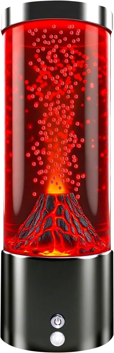 USB Powered Touch Sensitive Volcano Lamp Chromatic Modes Shatterproof Acrylic Nightlight Suitable for Home Decoration USB Powered Acrylic Night Lamp